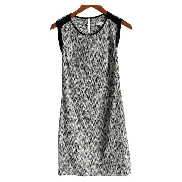 Sandro Black White Abstract Print Sheath Dress Size M - Picture 1 of 9